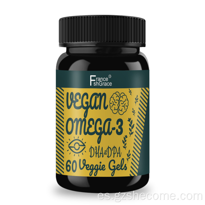 Suplemento de aceite de pescado vegano omega 3 DHA DPA